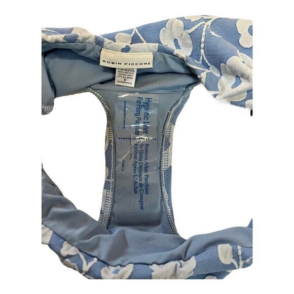 Robin Piccone Sadie‎ Clean Finish Sky Blue Bikini Bottoms Medium NEW $62 - Picture 3 of 6